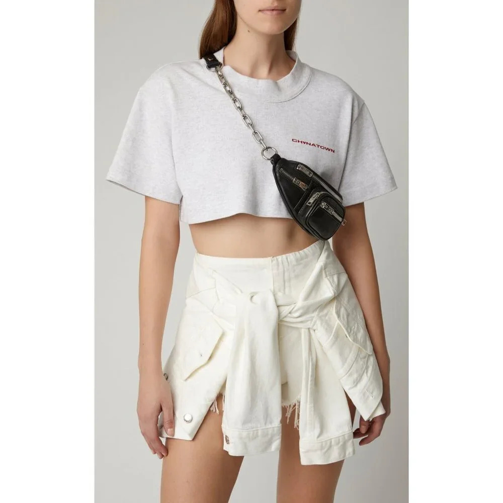 Alexander Wang White Layered Tie-Waist Shorts